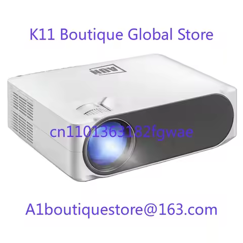 AUN Full HD Android Projector AKEY6S, 1920x1080P, Android WIFI 3D Video Beamer, MINI LED Projector f
