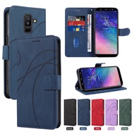 Ốp điện thoại cho Samsung mới Galaxy A6 A7 A8 J4 J6 2018 / A6 J4 J6 Plus 2018 / J5 J7 Prime từ ví da