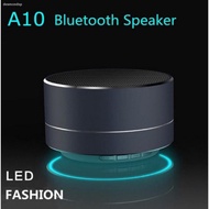 ♙▫Bluetooth Speaker Portable Aluminum Led Light TF Card A2DP Bluetooth Speaker 3W 600mAh