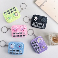 DJ Keychain Cartoon Mini Glowing Music Keyring Bag Accessory Kids Surprise Gift