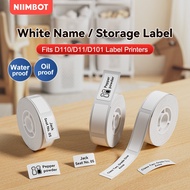 NIIMBOT White Printer Sticker Label Thermal Waterproof Custom Sticker Nama for D11 D110 D101