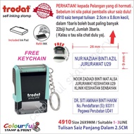 Trodat Self-inked Custom Made Rubber Stamp(Hospital Office School Company Stamp)4910/4911/4912/4913.