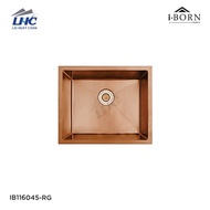 IB116045-RG IBORN Stainless Steel Undermount Single Kitchen Sink Rose Gold