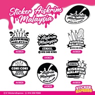 Sticker Label Aiskrim Malaysia Cute Transparent Sticker Kalis Air