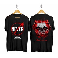 S-5XL Ready stock Metallica Shirt Unisex Rock Band T-shirt  Black printed Shirts For Man Woman