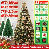 Christmas tree 3 5 6 7 8FT makapal 83PCS White christmas tree decoration set 44 PCS christmas balls