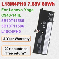7.68V 60Wh Laptop Battery L18M4PH0 L18C4PH0 For Lenovo Yoga C940-14IIL 81Q9 5B10T11585 5B10T11586 5B