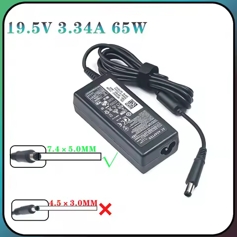 19.5V 3.34A 65W 7.4*5.0mm AC Laptop Charger Adapter For Dell Latitude E5250 E5440 E5450 E5540 E5550 