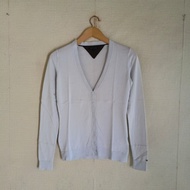 Baby Blue V Neck Cardigan Size S Women's Knit Outer Cardi KL259