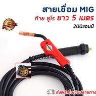 สายเชื่อม CO2 200 แอมป์ยาว 5 เมตร CO2 การประกันคุณภาพที่ดี ไฟฉายเชื่อมแบบป้องกัน CO2 ไฟฉายเชื่อมแก๊ส