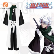 Bleach Toshiro Hitsugaya Cosplay Full Set Costume Black White Color Battle Uniform Outfits Team Lead