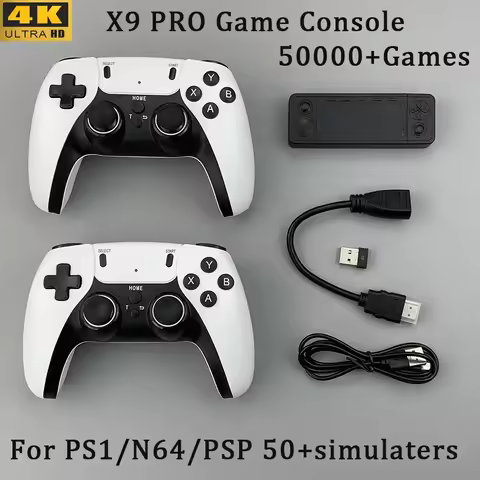 X9 PRO Retro Game Stick Video Game Console 4K TV HD 50000 Games 50+ Emulators For PS1/PSP/SFC/N64 Du