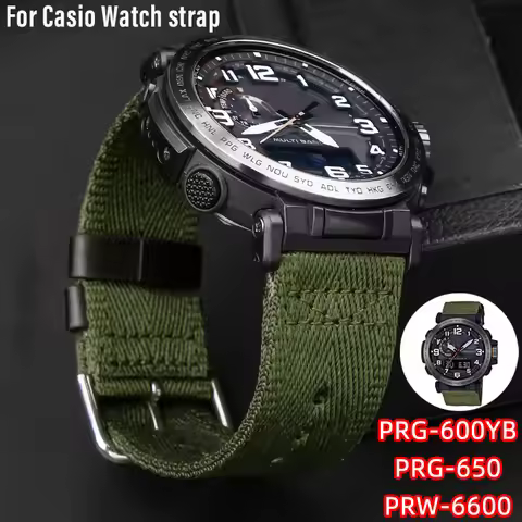 Nylon Strap for Casio PRG-600YB PRG-650 PRW-6600 GA2000 Waterproof watch Band man's Bracelet Nylon W