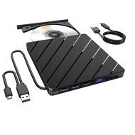 External CD/DVD Drive for Laptop 7 in 1 USB Ultra-Slim Portable CD/DVD Player Burner Burner Writer E