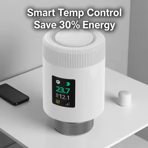 GIRIER Tuya WiFi6 Smart Thermostatic Radiator Valve Heating Thermostat Actuator for Temperature Cont