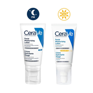 CeraVe Daily Skincare Routine | AM Facial Moisturising Lotion SPF30 52ml & PM Facial Moisturising Lo