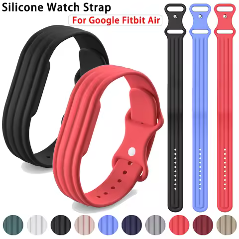Sport Silicone Watch Strap For Google Fitbit Air Rubber Bracelet Breathable Band Wristband For Fitbi