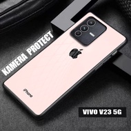 Softcase Glass Kaca Terbaru Vivo V23 5G Logos [KAMERA PROTECT] mewah Kilau - IC42 - casing hp - case hp - silikon hp V23 5g - pelindung hp v23 5g -kesing hp V23 5g- casing hp vivo - kesing hp vivo v23 5g - case vivo v23e - kesing vivo