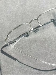 M ontblanc MB0220OA鈦金屬半框眼鏡 男款 銀色