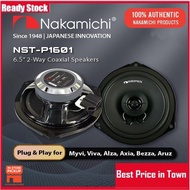 Nakamichi NST-P1601 6.5" 2-Way Coaxial Speaker | Plug and Play for Myvi Viva Axia Bezza Alza Aruz | 