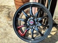 New Car Sport Rim THAILAND RAYS CE28 Wheels 15x6.5J 8x100/114.3 ET40 Gloss Black - READY STOCK