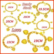 Fashion Brass Gilding Bracelet for Women in Stock Gelang Tangan Budak Perempuan Emas Bangkok cop 916