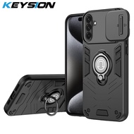 Keysion Ốp chống sốc cho Samsung A36 A56 5g Silicone + PC trượt camera khung bảo vệ đứng điện thoại 
