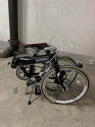 黑色solar 900D 20”  foldable bicycle 可接合公路單車