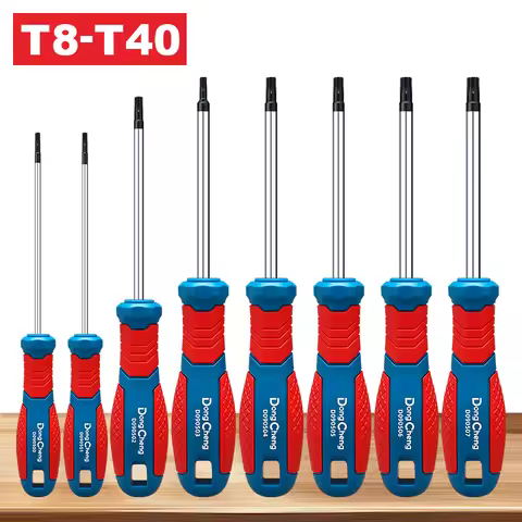 8pcs Torx Screwdriver Set T8-T40 - CR-V Steel with Magnetic Tips & Chrome Plating for Automotive, El