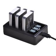 3 Pack NP-BG1 NP-FG1 Type G Battery and LED Triple USB Charger for Sony Cyber-Shot DSC-H7,DSC-H9,DSC