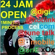 TOPUP POSTPAID/PREPAID/PIN 16DIGIT umobile celcom digi one xox hotlink maxis red one yes tune talk