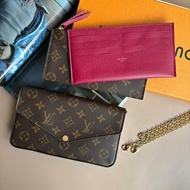 ::LOIUS VUITTON:: LV M81896 Felicie經典帆布鍊帶WOC三合一鏈包