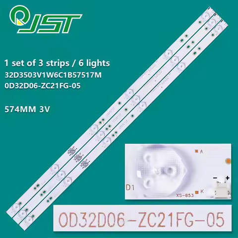 3pcs LED OD32D06 0D32D06-ZC21FG-05 2015-11-06 6S1P 303TT320038 ATV-32 SP-LED32 DVB-PM1320083HCATS DV