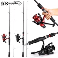 Sougayilang<J*Fishing;k>Rod 1.8m-2.1m 2 Sections Spinning And 5.2:1 5-10lb]JU.Reel]zx]Set