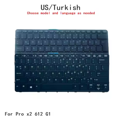 New US Turkish Language Backlit Keyboard For HP Pro x2 612 G1 Notebook PC Replacement Keyboard NSK-C