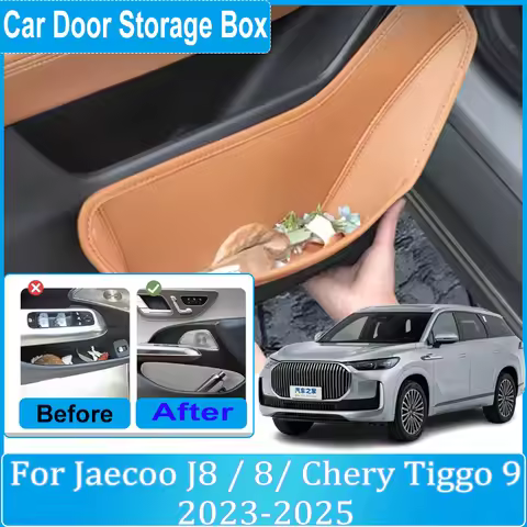 Car Door Storage Box For Jaecoo J8 Accessories 8 Chery Tiggo 9 2023 2024 2025 Auto Door Slot Storage