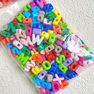 Large 3D Letter Mote Beads Alphabet Letters (1 Pound)