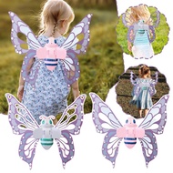 Electric Luminous Butterfly Wings Back Decoration Fairy Angel Toy Performance Moving C1o8
