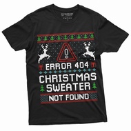 Christmas Ugly Sweater T-Shirt Funny Programmer Error 404 Sweater Not Found Tee