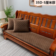 Linen Cushion Solid Wood Sofa Seat Cushions 35 D45d Hardened Sponge Cushion All Year Round Neutral N