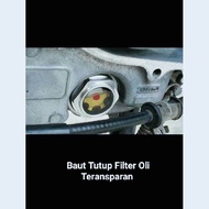 Baut Tutup Filter Oli Mesin Honda Yamaha Bahan CNC Baut Filter Oli Mesin Vario Beat Scoopy ADV PCX N