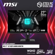 MSI 27'' G274QPX Gaming Monitor - Rapid IPS / WQHD / 240Hz / 1ms / VESA DisplayHDR 400 / G-sync