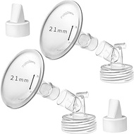 PumpMom 21mm Flanges and Duckbill Valve Compatible with Spectra S2 Spectra S1 9 Plus Synergy Gold Breast Pump Parts, Not Original Spectra Pump Parts (21mm)
