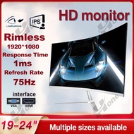 ♨Monitor 2224inch gaming Monitor Computer 75hz 1080p Frameless curved monitor LCD Monitor♝