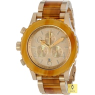 NIXON Watch 42-20 Chrono A037-1423 / Unisex / Chronograph / Acetate SS bracelet / Gold / Clearance S