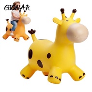 GIONAR Giraffe Bouncy Horse, Inflatable Thickened Animals Jumping Toys, Fun Anti-fall Sturdy Rubber 