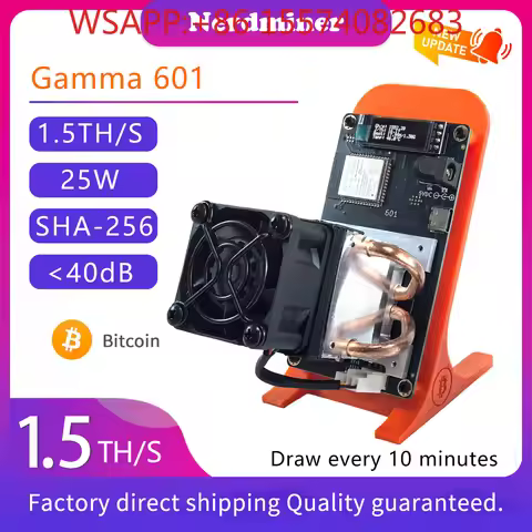 2026 New Gamma 601 1.2~1.5TH/S Bitcoin Miner 20W Ultra Low Power Silent Home Mining SHA256 ASIC Cryp