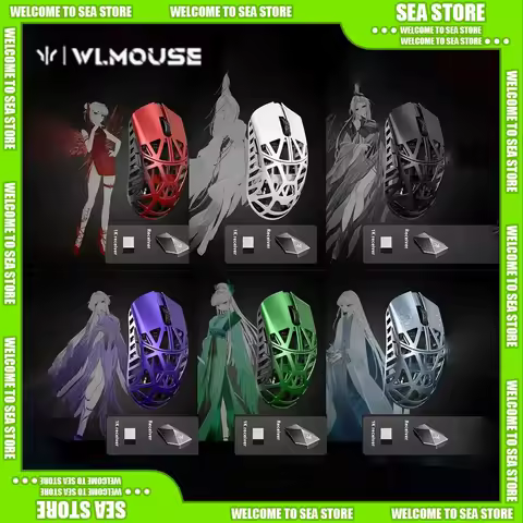 Wanling WLmouse Beast X Max Mouse Tri Mode Ergonomics Paw3950 Bluetooth Wireless Gaming Mouse Pc Gam