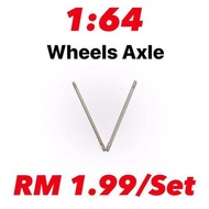 (FA1) 1:64 Long Axle for 1/64 Hotwheels custom rim / wheels axles - 1 set