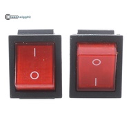 16A/250VAC 20A/125VAC Red Indicator Light 4 Pin ON/OFF DPST Rocker Switch 2 Pcs